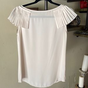 Banana Republic Sheer Short Sleeve Ruffle Blouse